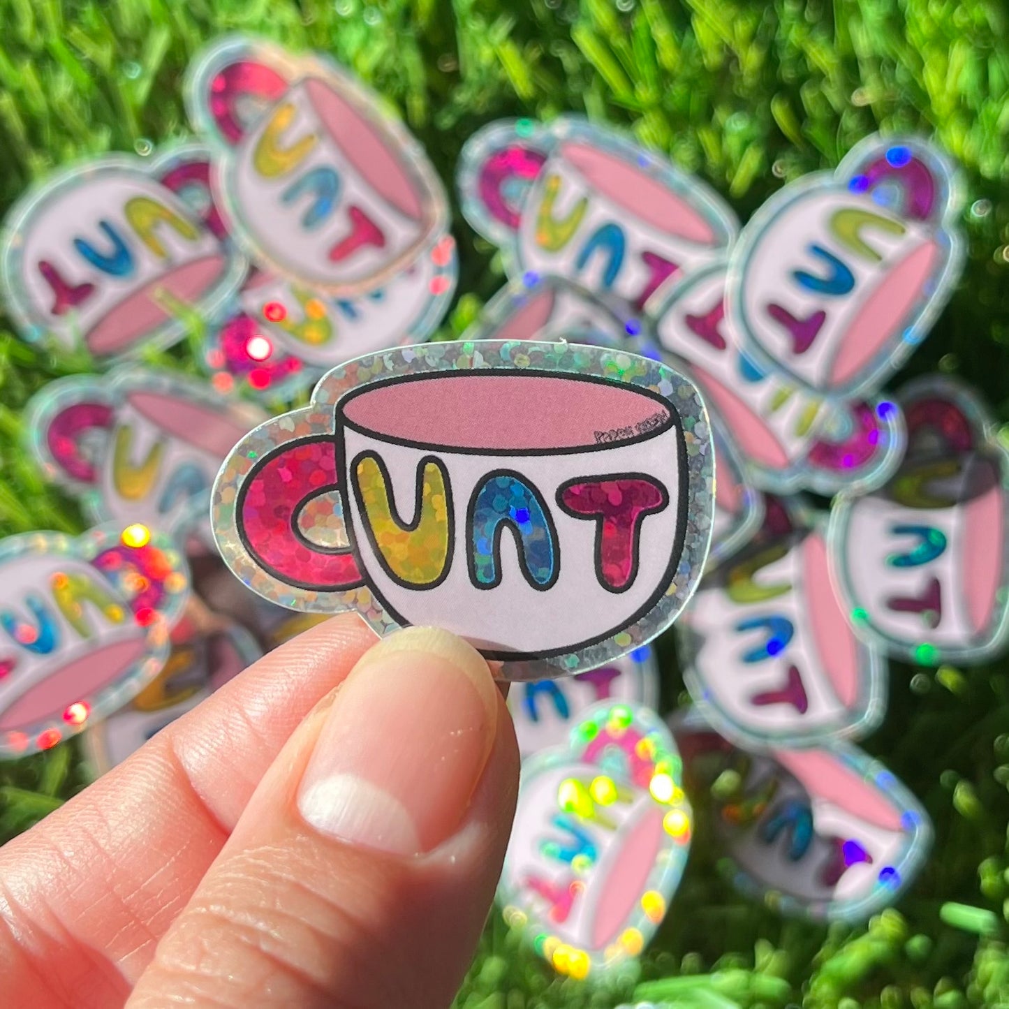 Glitter Cunt Mug Sticker