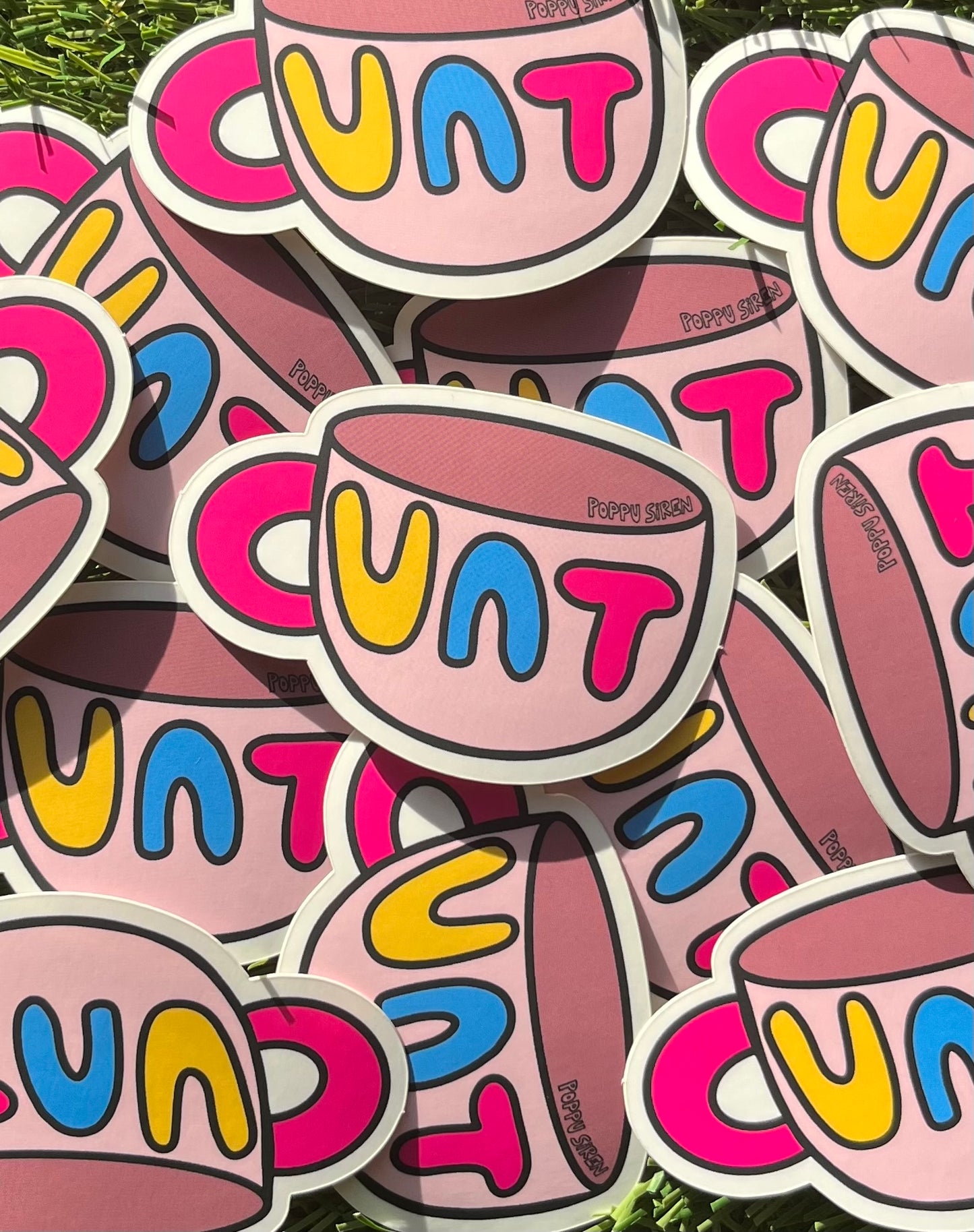 Vinyl Cunt Mug Sticker