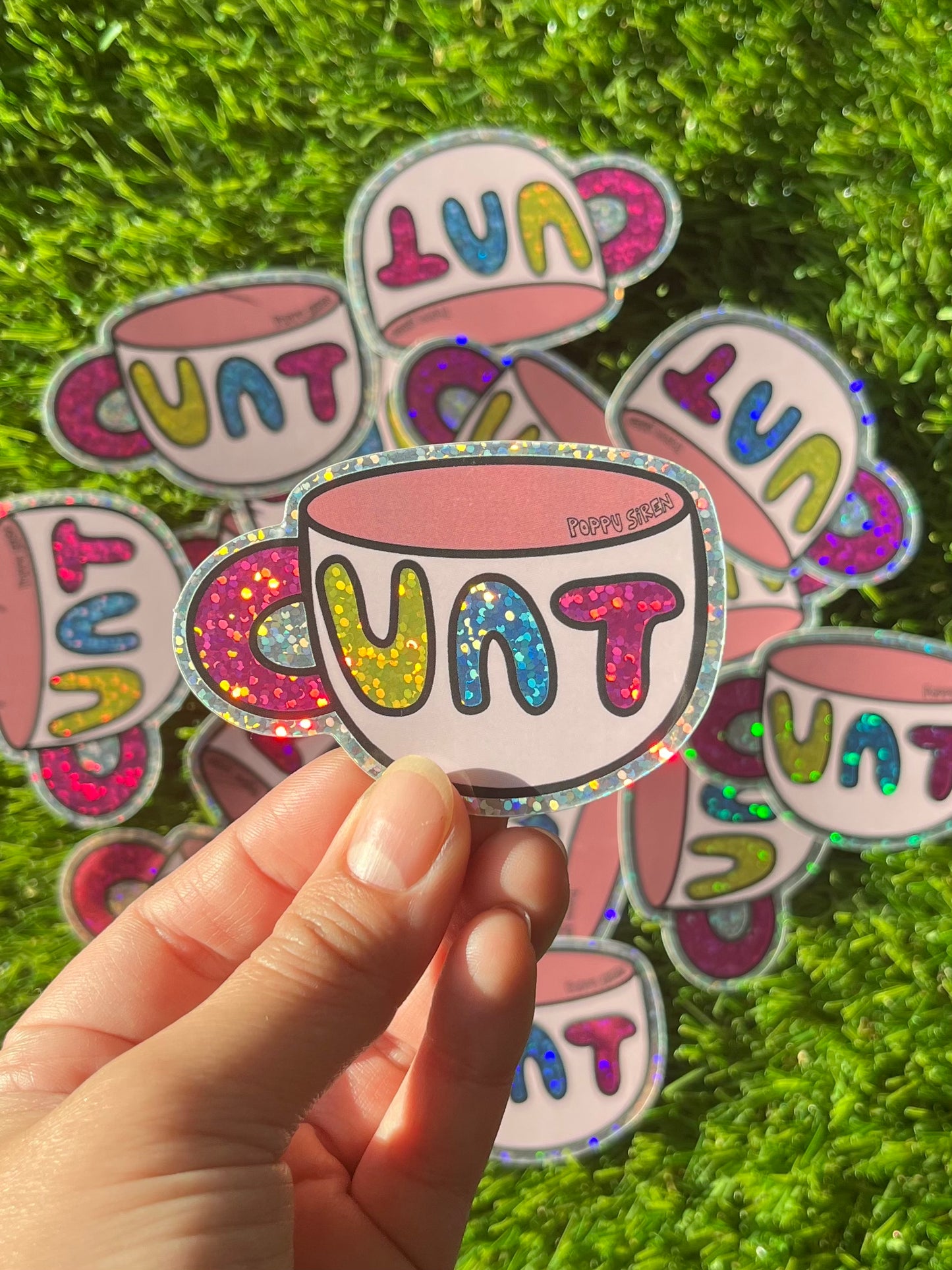 Glitter Cunt Mug Sticker