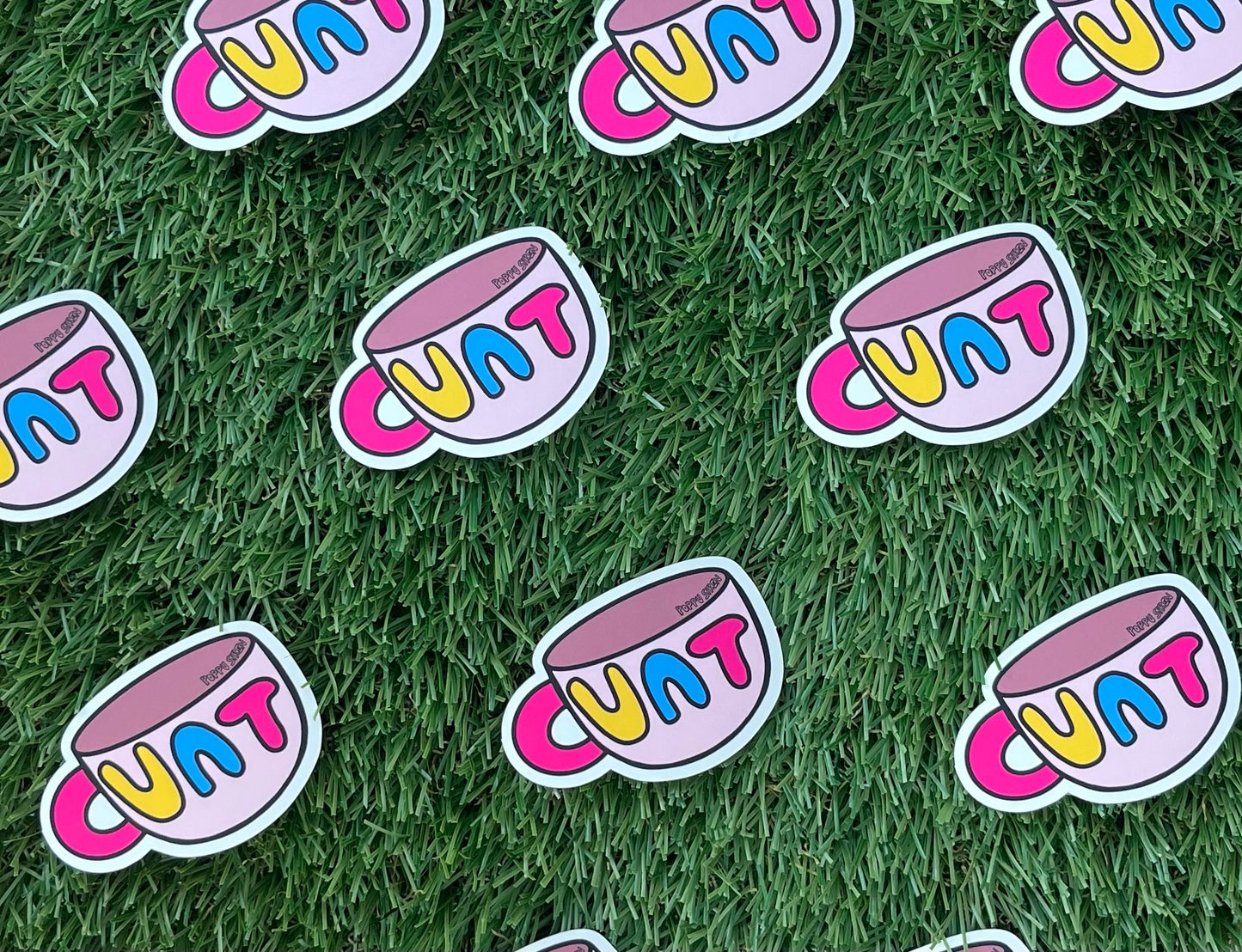 Vinyl Cunt Mug Sticker