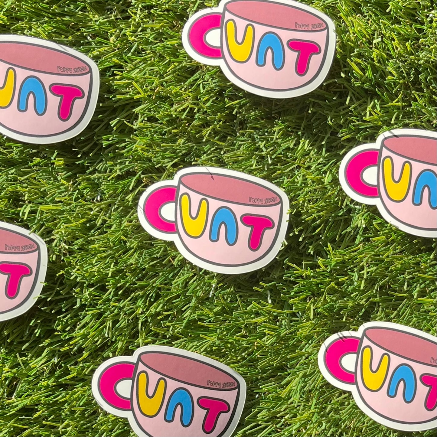 Vinyl Cunt Mug Sticker