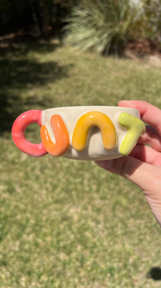 *SECONDS* Mini Rainbow Cunt Mug