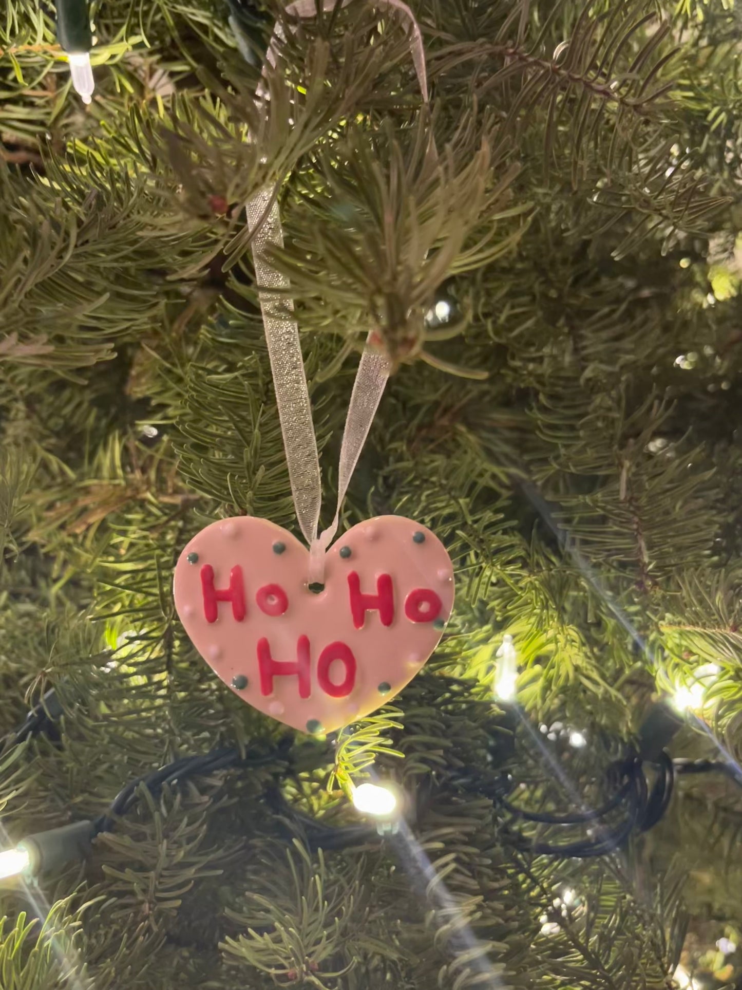 Ho Ho HO Heart Ornament