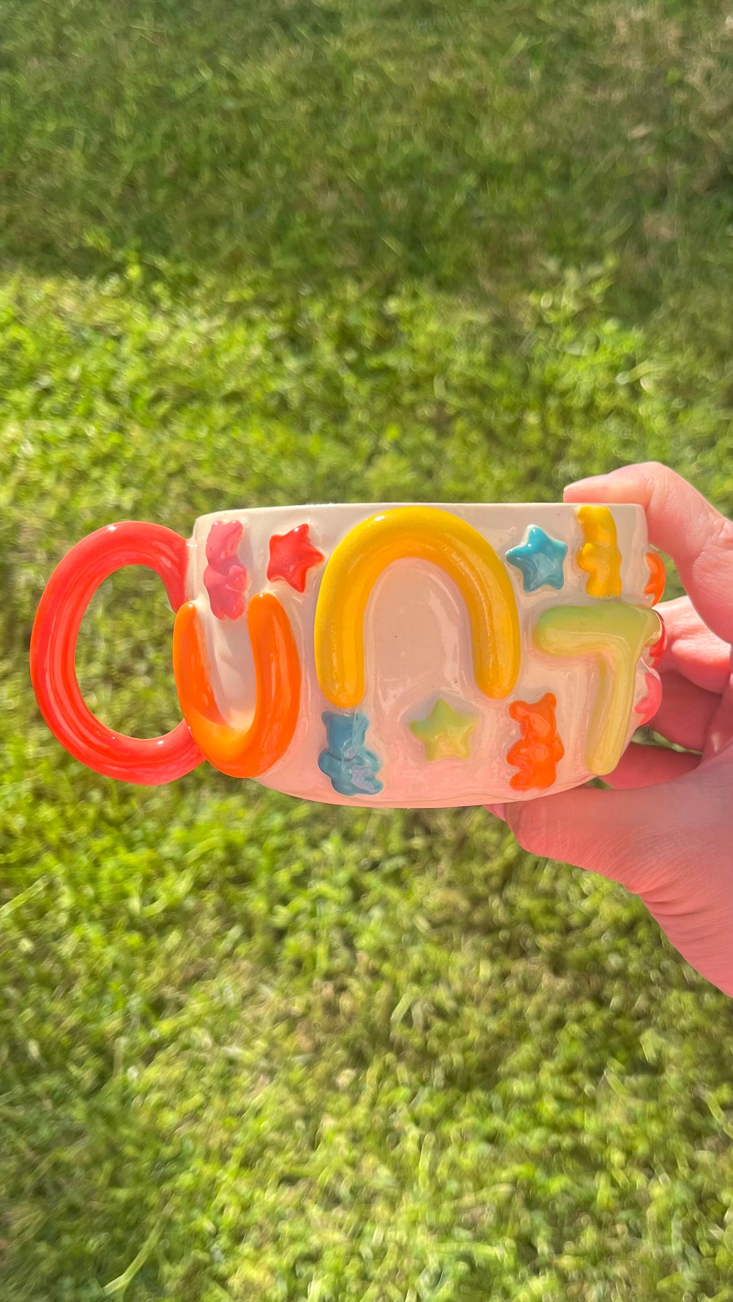 Rainbow Gummy Bear Cunt Mug XL