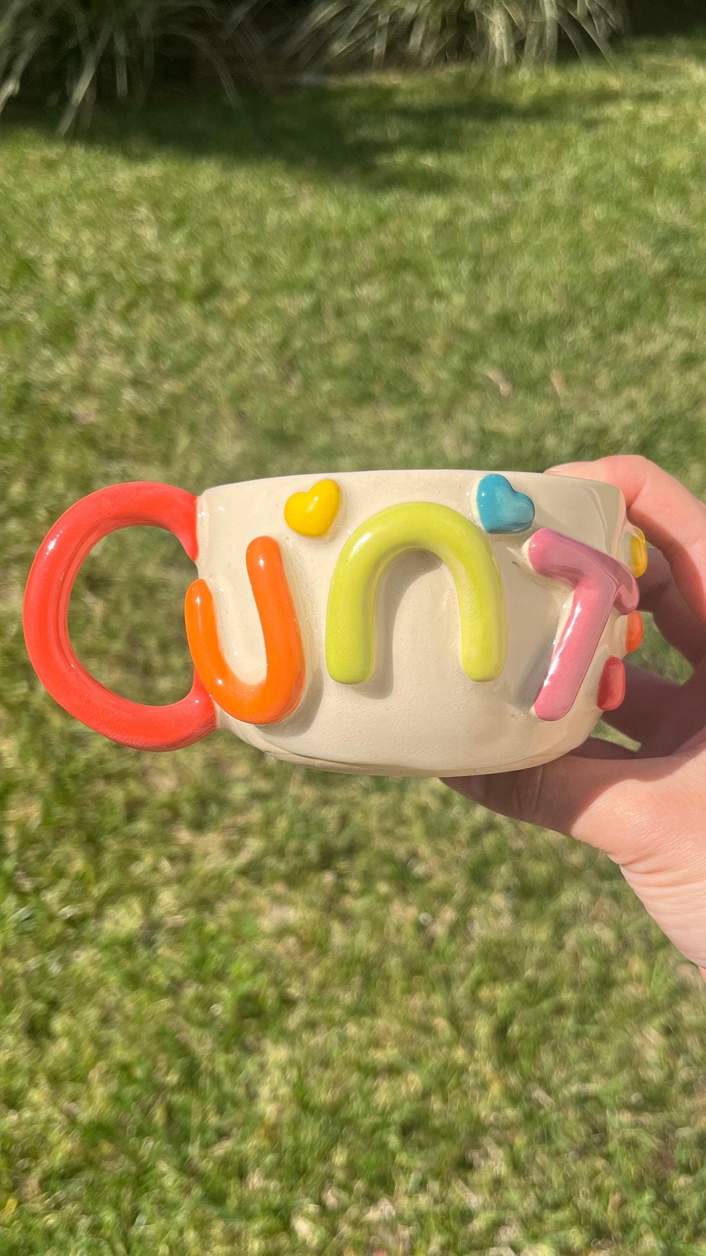Rainbow Heart Cunt Mug XL