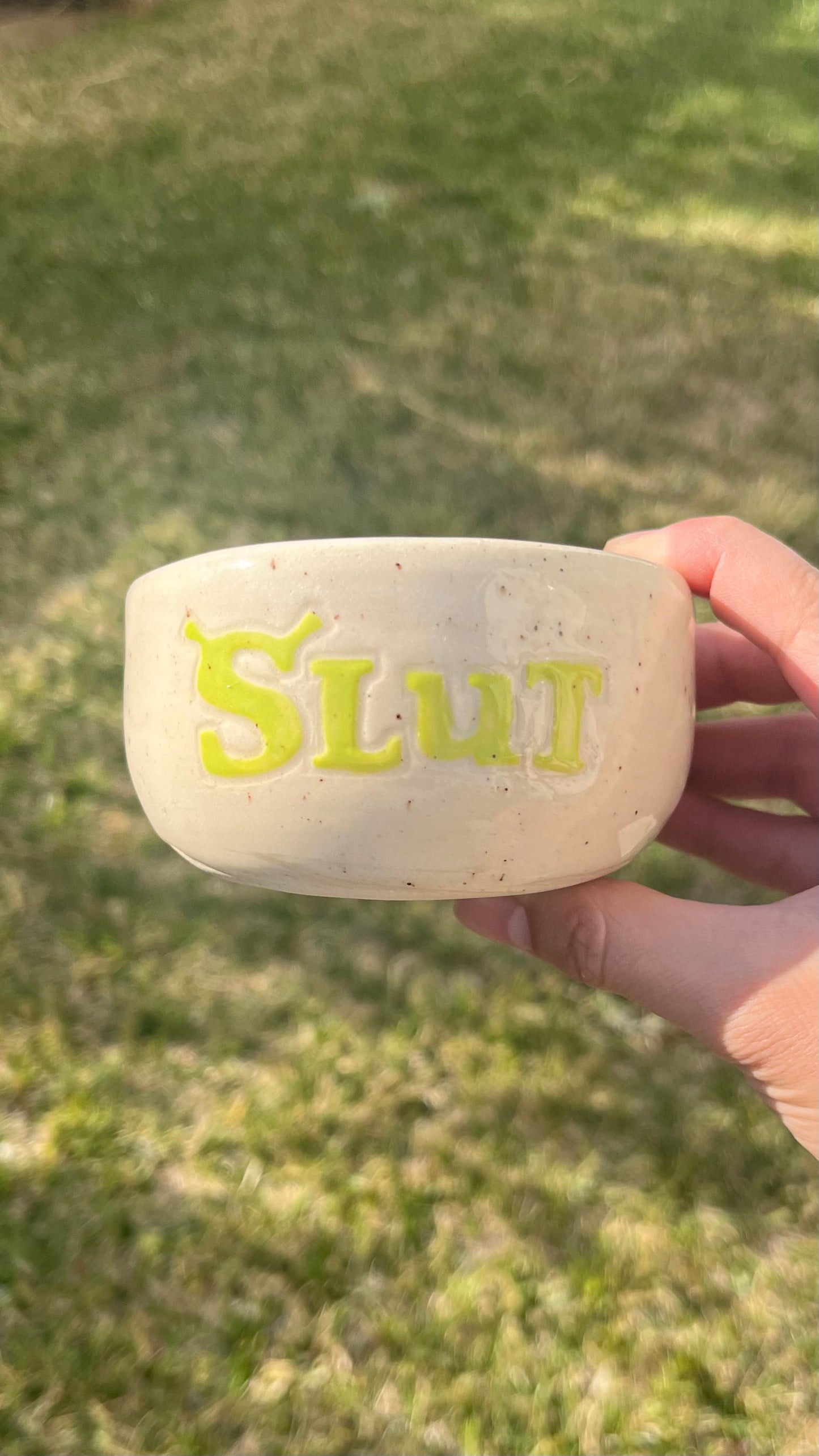 Speckled Shrek Slut Bowl