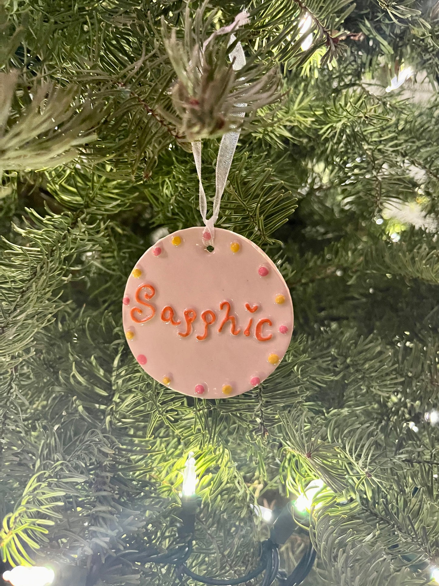 Sapphic Cookie Ornament