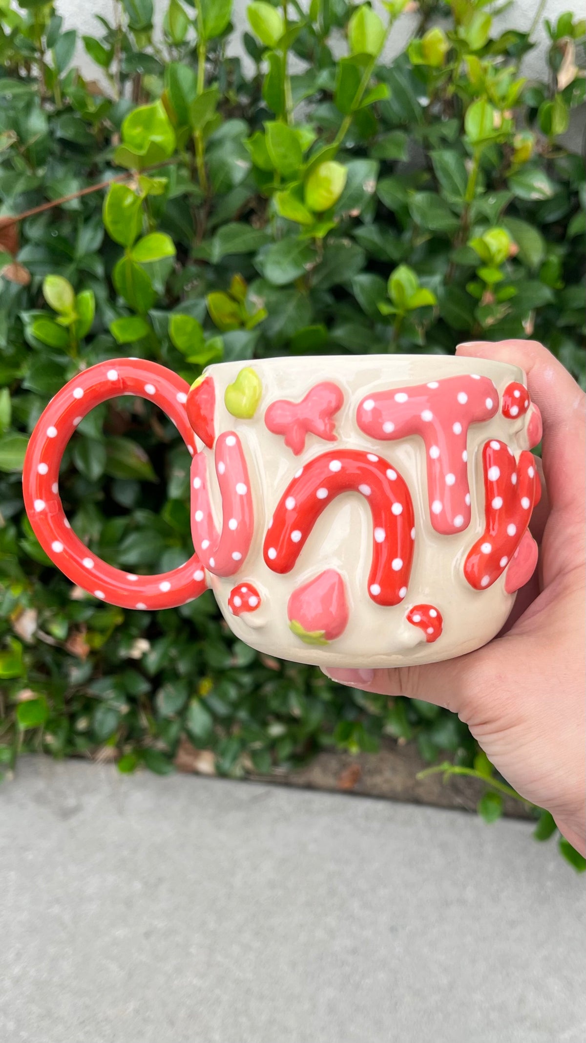 *SECONDS* Dot Mushroom Strawberry Cunty Mug