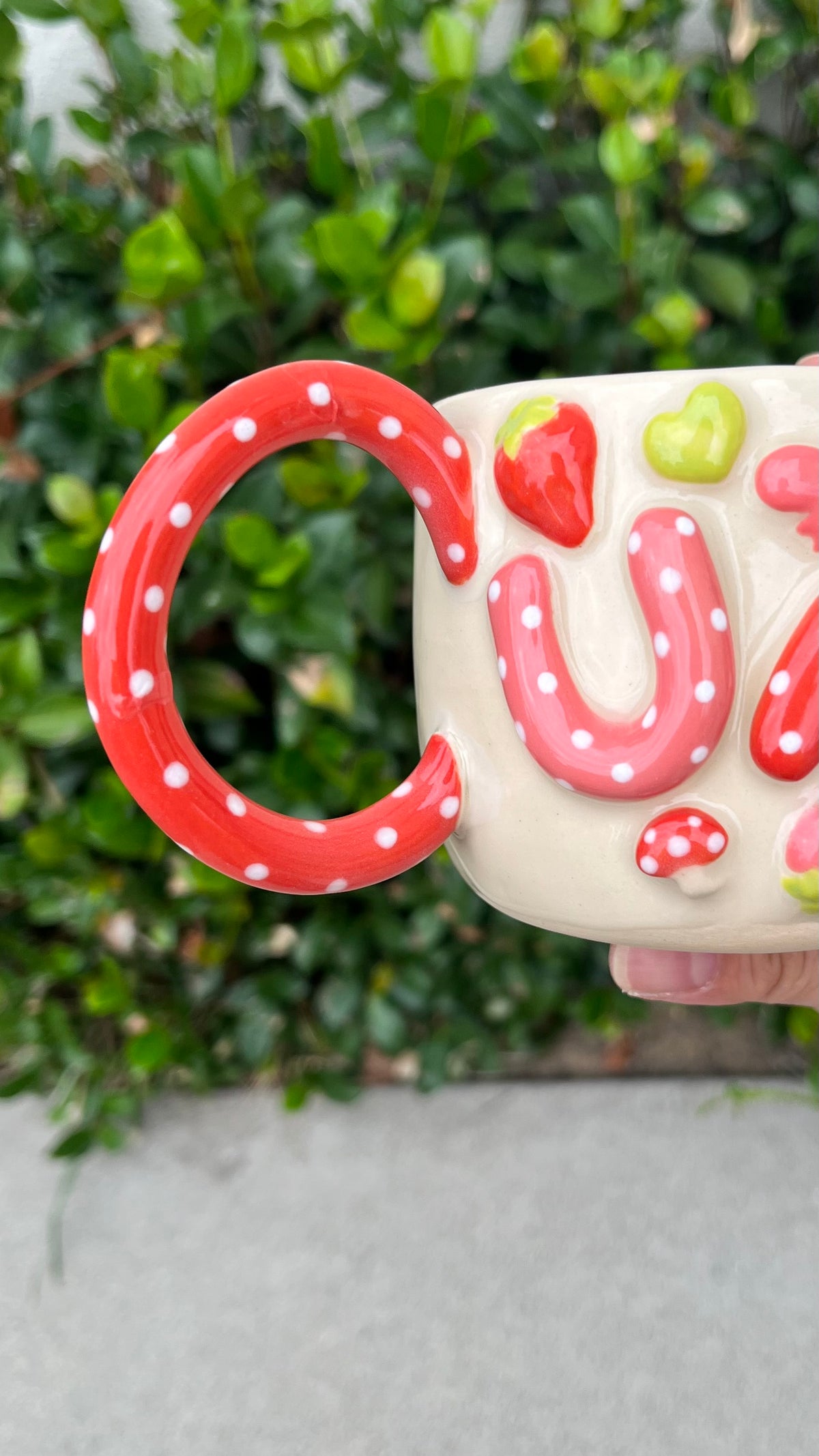 *SECONDS* Dot Mushroom Strawberry Cunty Mug